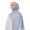 Sulam Delima Scarf in Chambray Blue